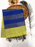 Dhabi Silk Saree – Blue Yellow