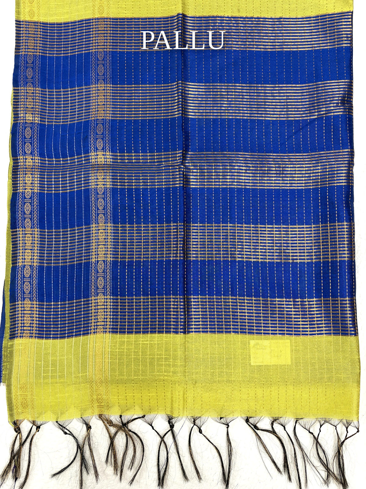 Dhabi Silk Saree – Blue Yellow