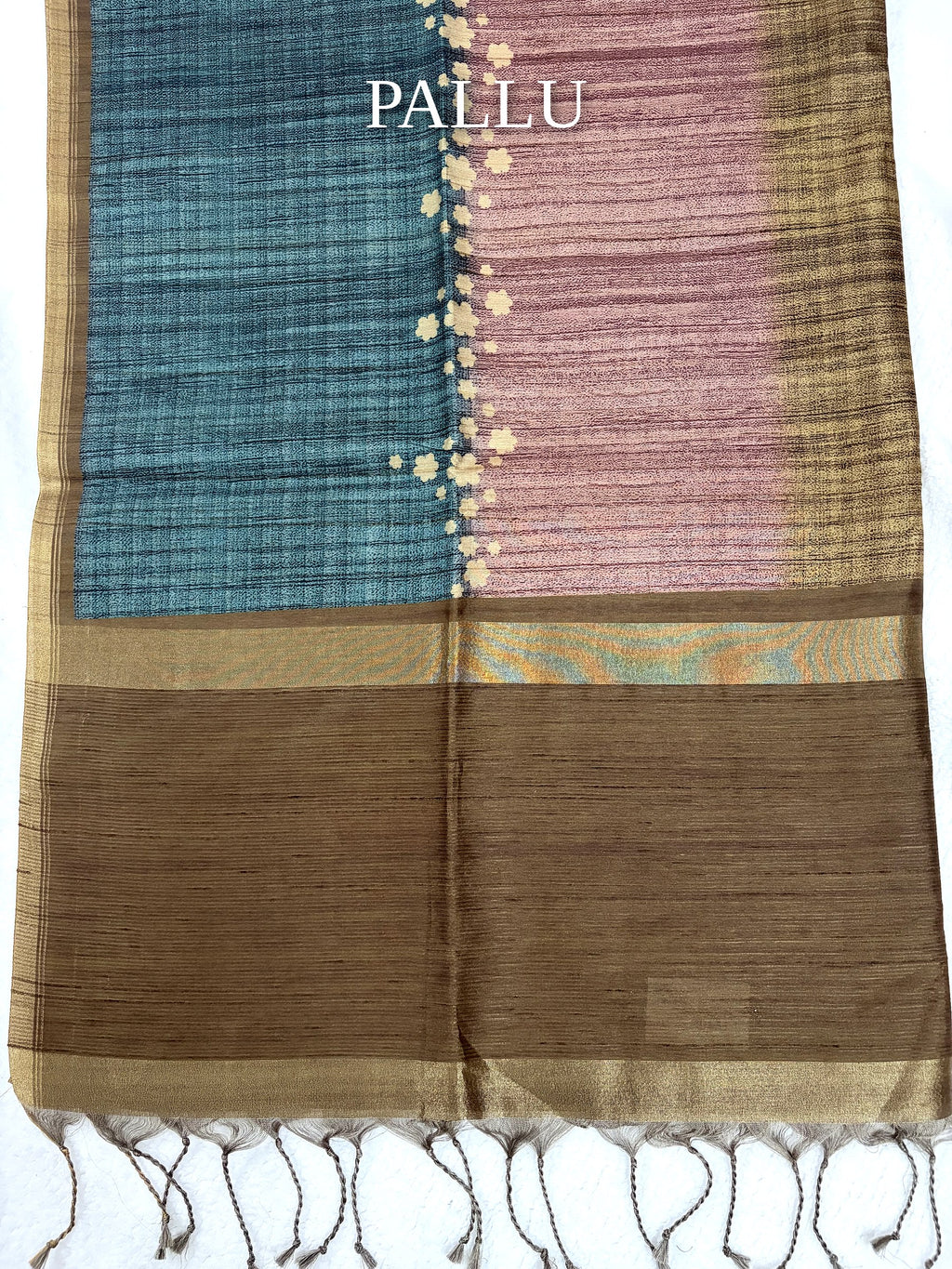 Semi Desi Tussar Saree – Brown