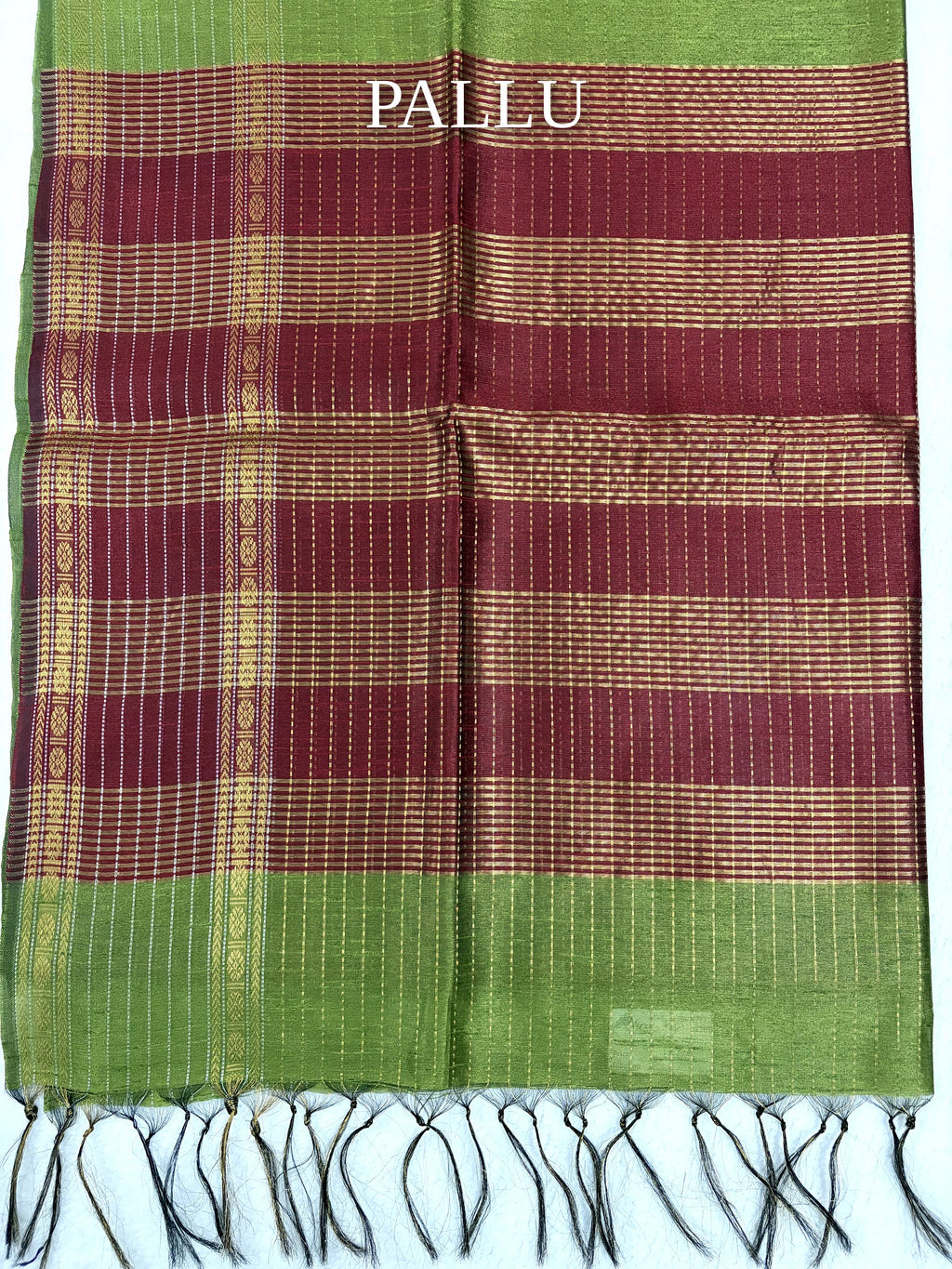 Dhabi Silk Saree – Maroon Green