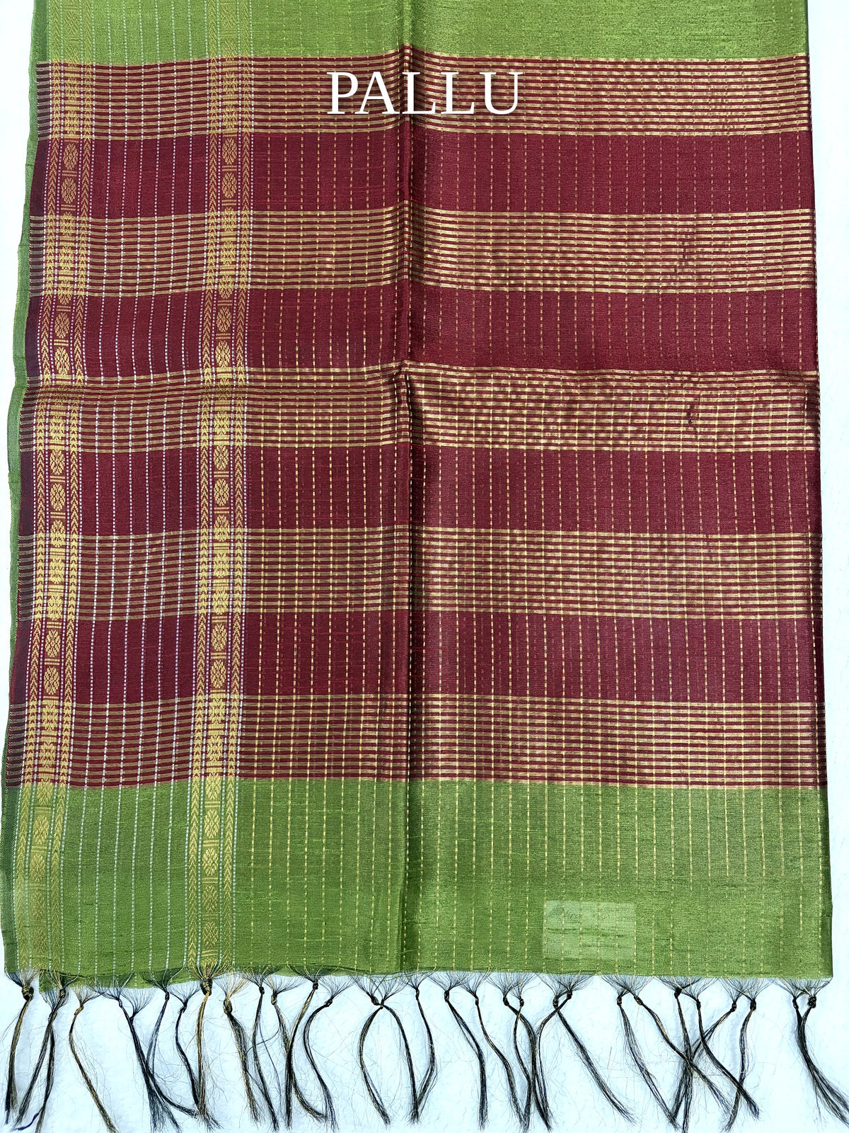 Dhabi Silk Saree – Maroon Green