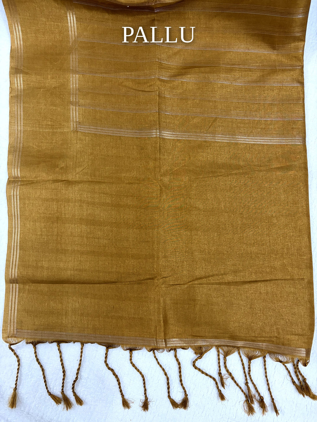 Matka Tussar Saree – Mustard