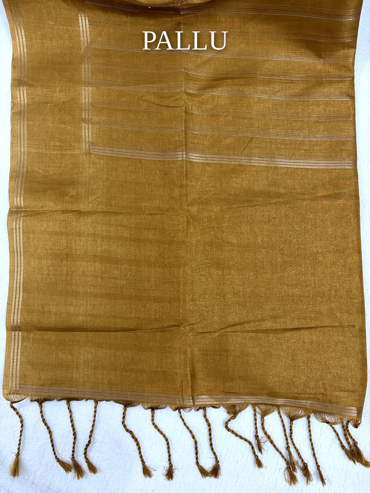 Matka Tussar Saree – Mustard