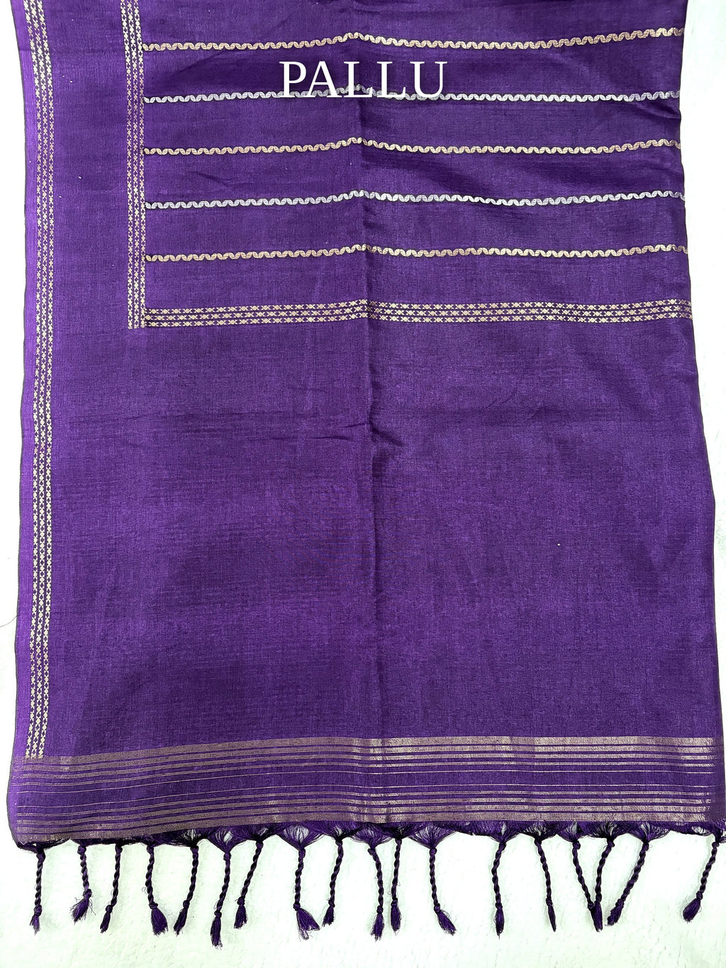 Matka Tussar Saree – Purple