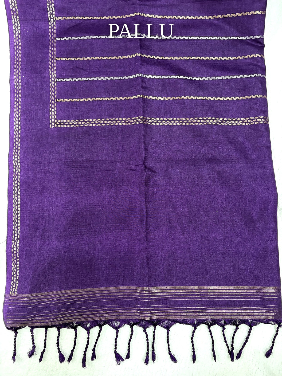 Matka Tussar Saree – Purple