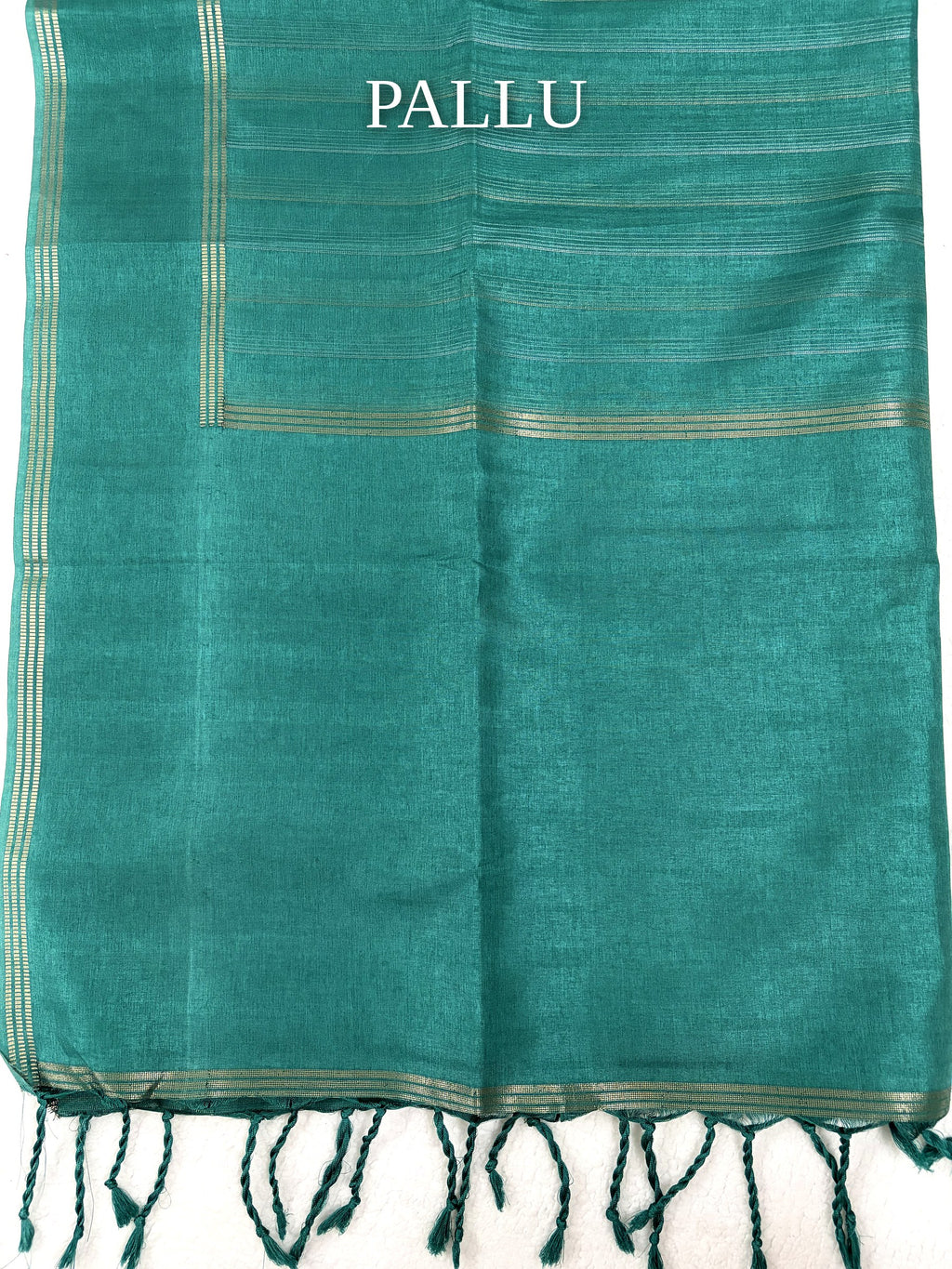 Matka Tussar Saree – Teal
