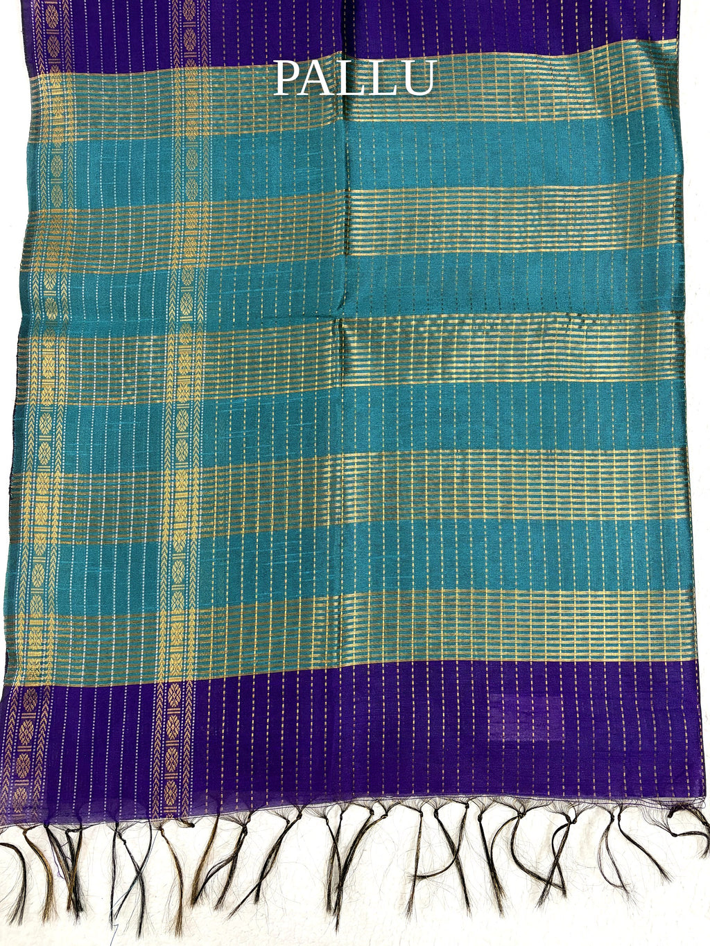 Dhabi Silk Saree – Teal Violet
