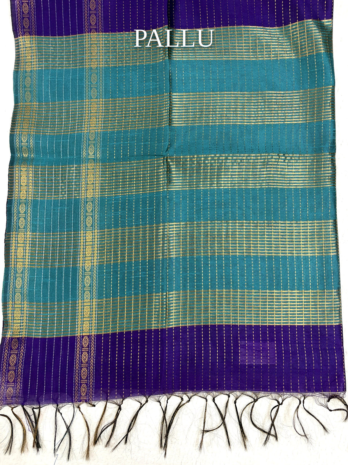 Dhabi Silk Saree – Teal Violet