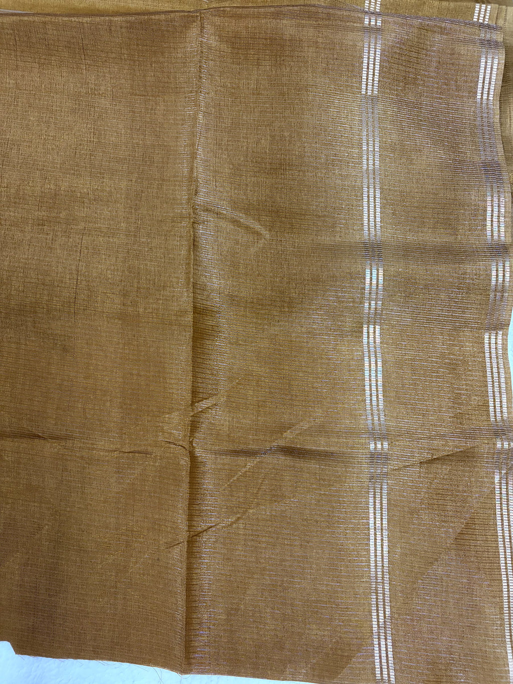 Matka Tussar Saree – Mustard