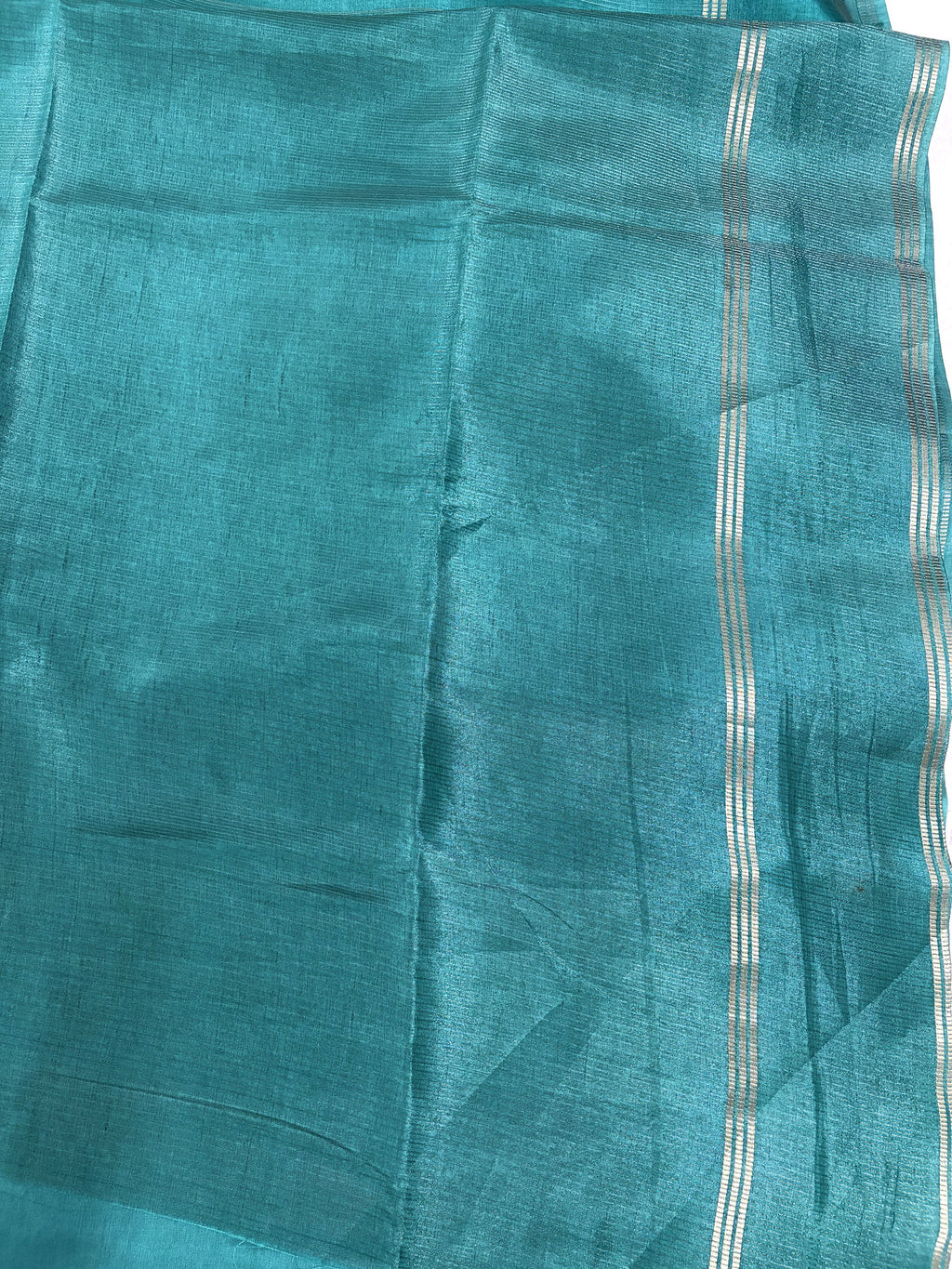 Matka Tussar Saree – Teal