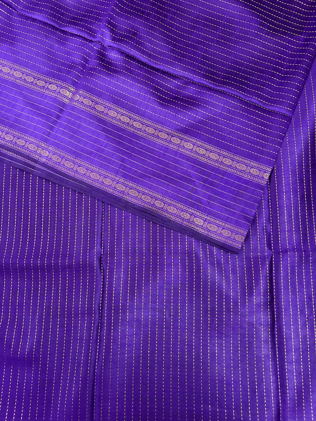 Dhabi Silk Saree – Teal Violet