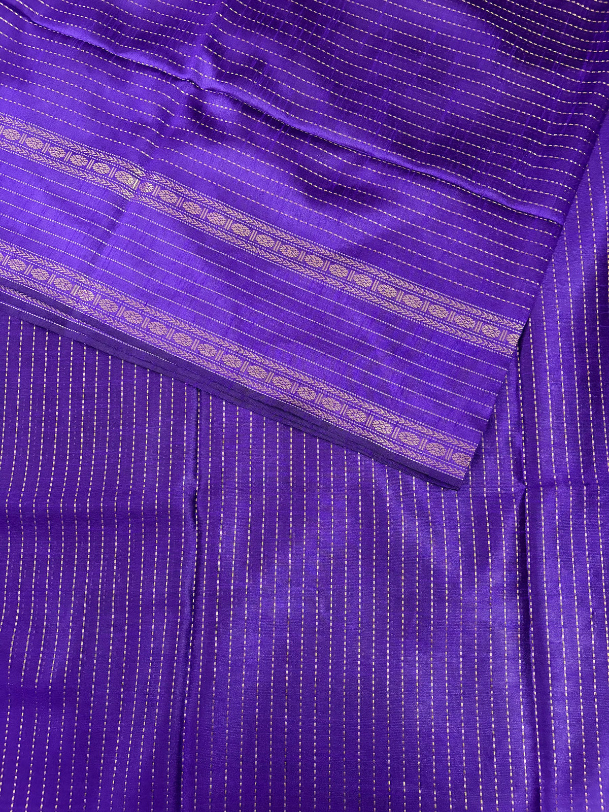 Dhabi Silk Saree – Teal Violet