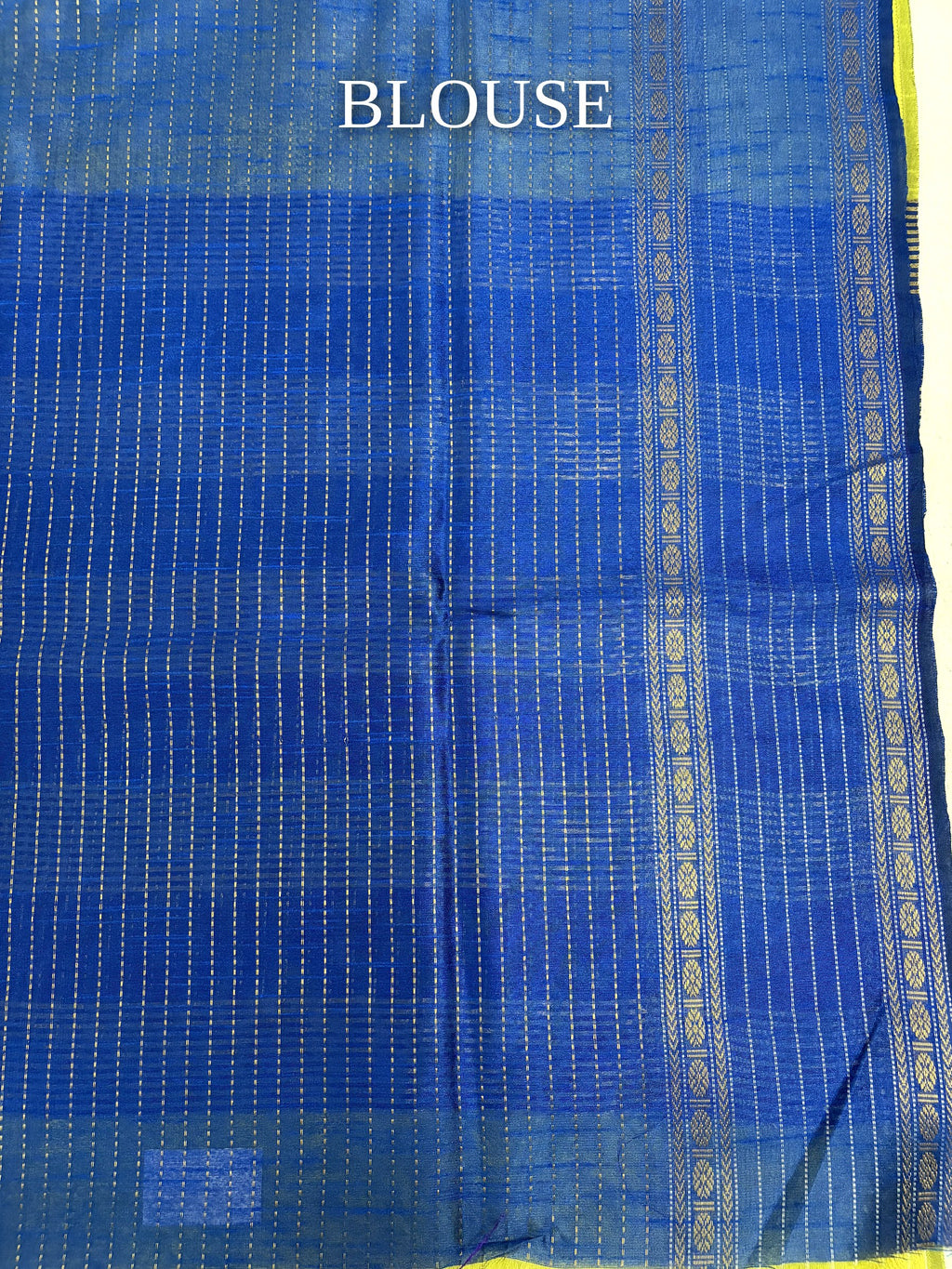 Dhabi Silk Saree – Blue Yellow