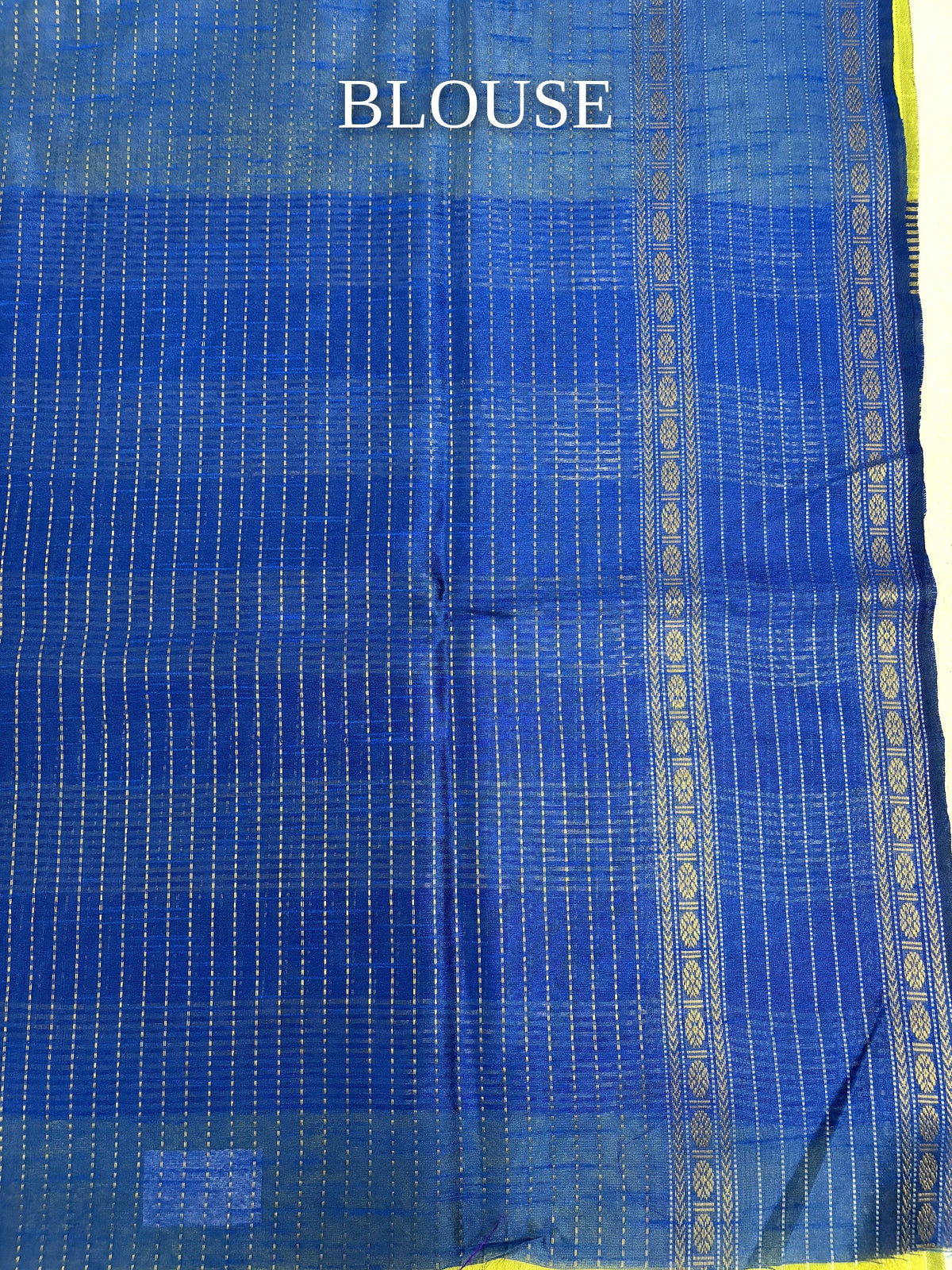 Dhabi Silk Saree – Blue Yellow