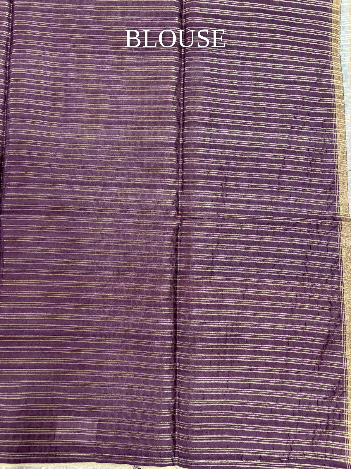 Semi Desi Tussar Saree – Plum