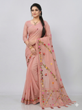 Blush Floral Organza Saree