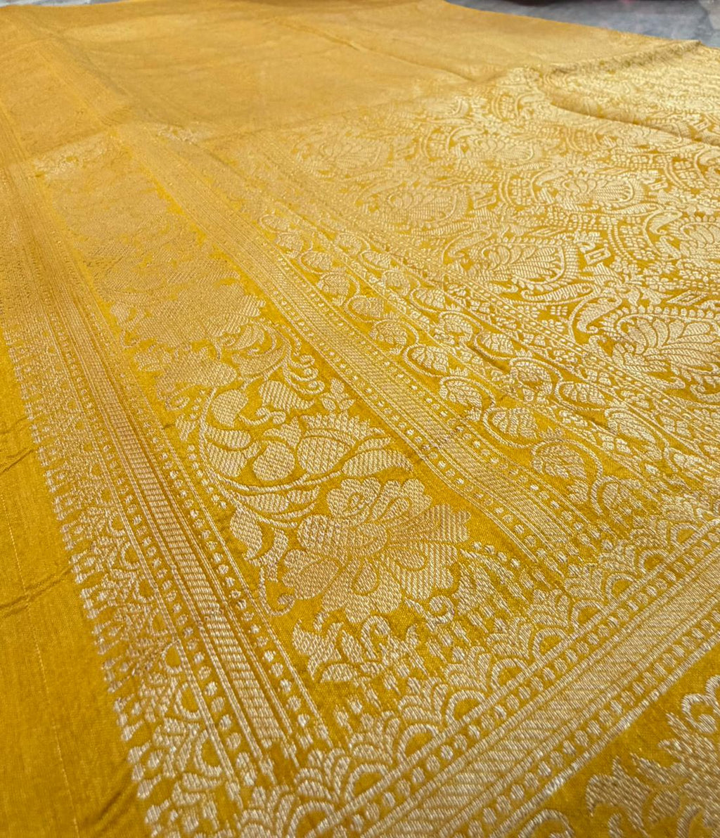 Mustard Semi Silk Saree