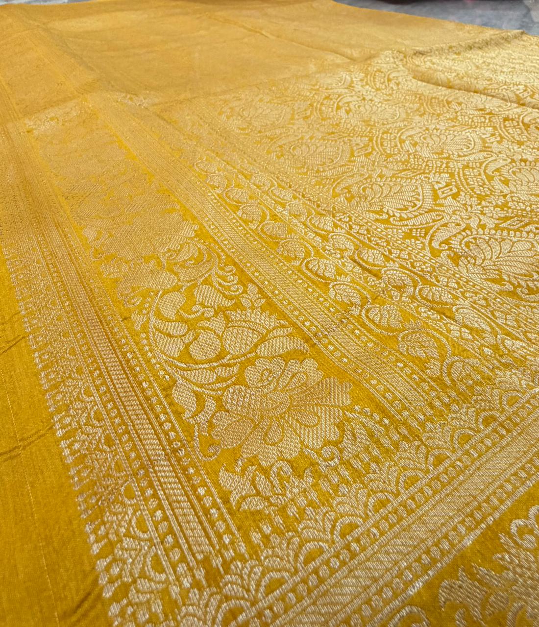 Mustard Semi Silk Saree