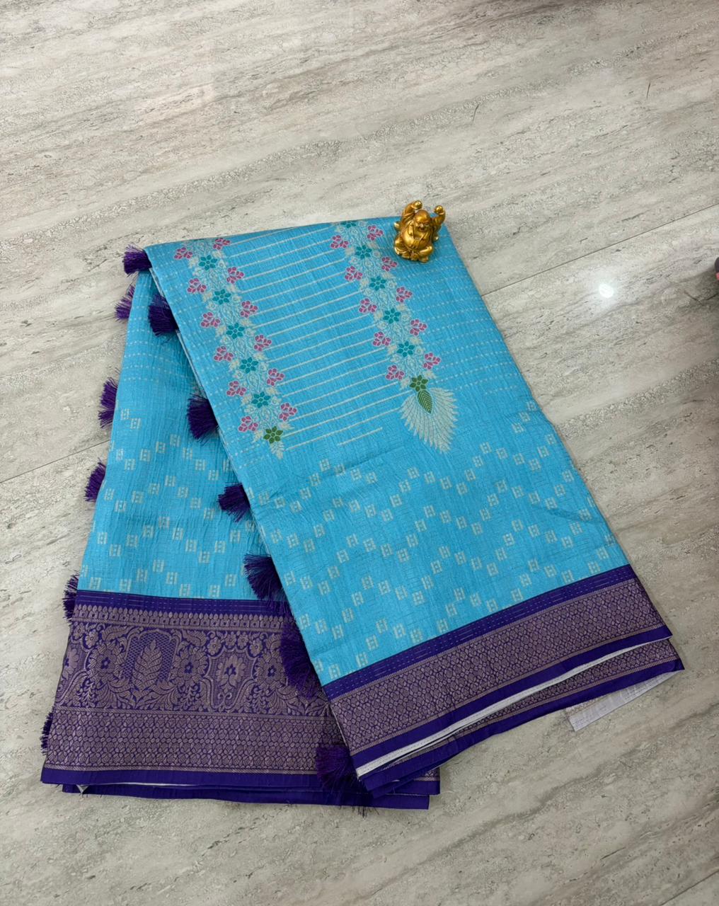 Sky Blue Mysore Silk