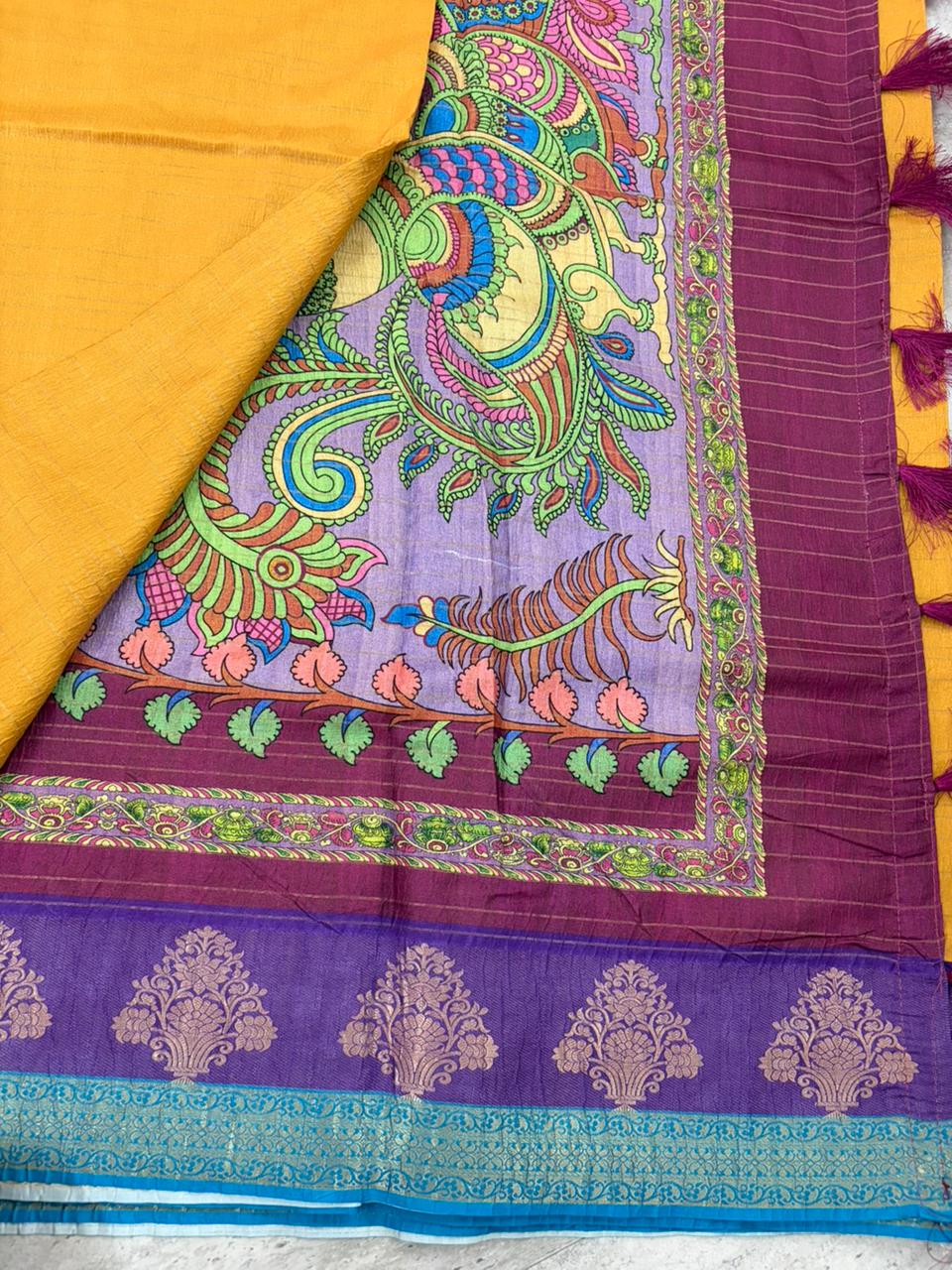 Mustard Zari Designer Saree