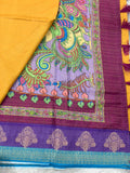 Mustard Zari Designer Saree