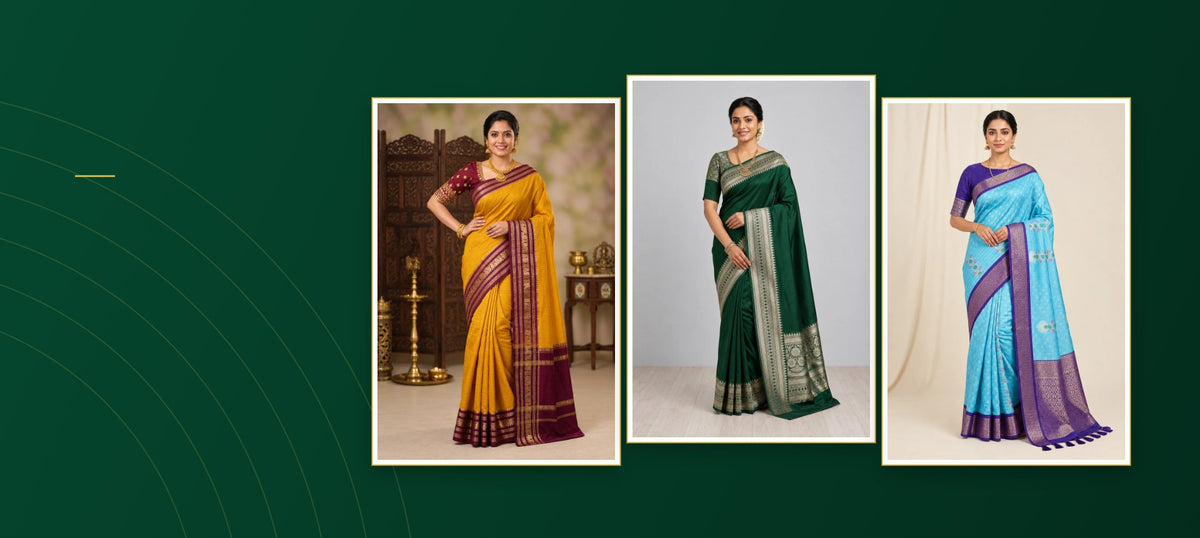 Festive semi silk sarees from Nira Boutique